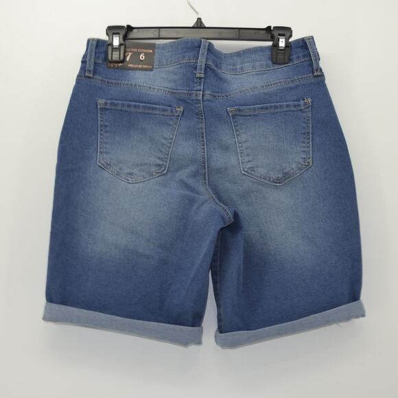CopperFlash Mid Rise Bermuda Blue Jean Shorts Curvy Size 6 - Picture 2 of 15